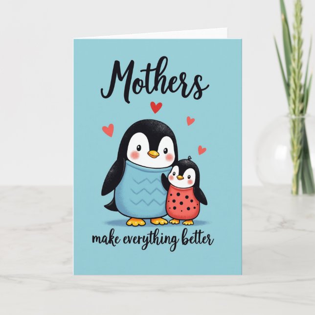 Chevron Bird Family Card (Front)