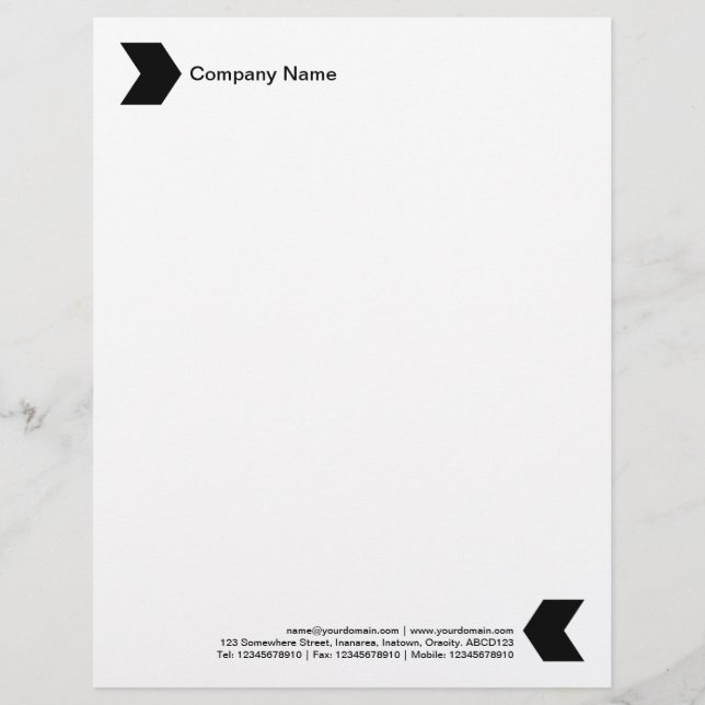 Chevron - Black Letterhead (Front)