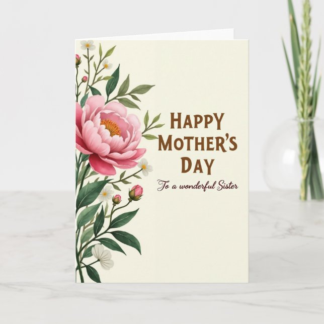 Chevron Bloom Celebration Card (Front)