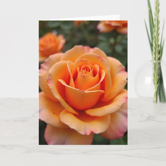 Chevron Bloom Flower Card (Front)