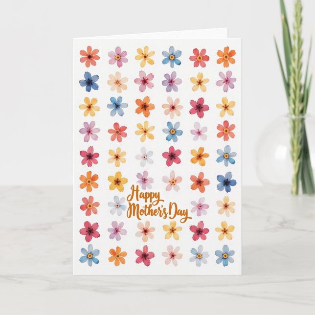 Chevron Bloom Mothers Day Card (Front)