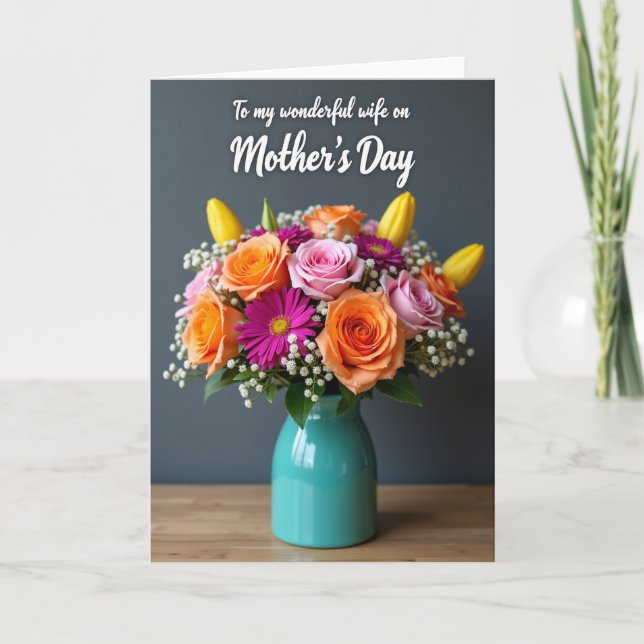 Chevron Bloom Sentiment Keepsake Card (Front)