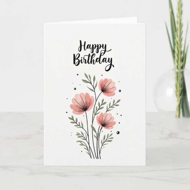 Chevron Blossom Grace Card (Front)
