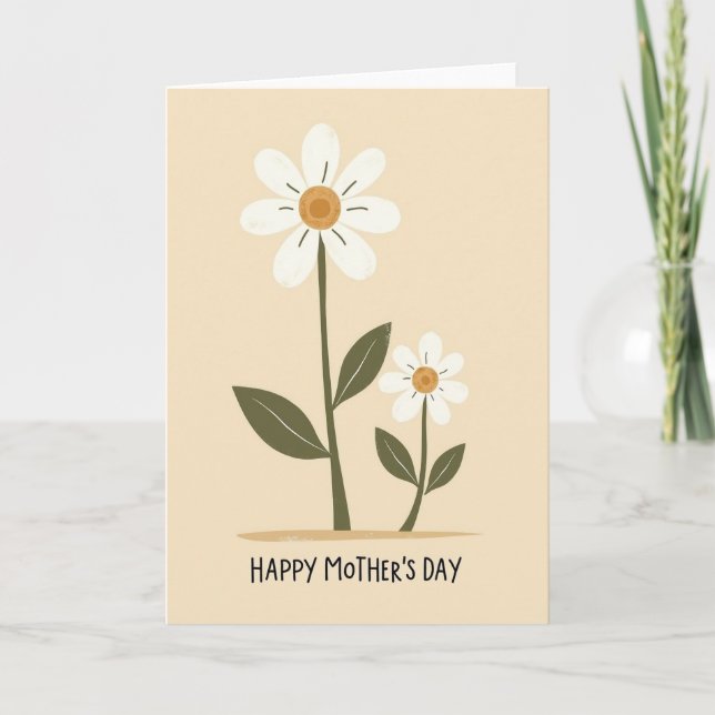 Chevron Blossom Mothers Card (Front)