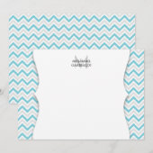 Chevron Blue and Modern Personalized (Front/Back)