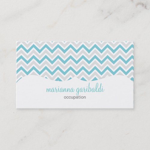 Chevron Blue and Modern Personalized Business Card Templates