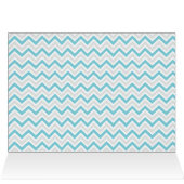 Chevron Blue and Modern Personalized Cards (Inside Horizontal (Top))