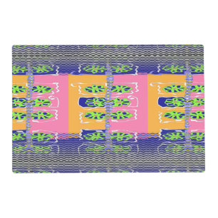 Chevron Blue Green Placemat