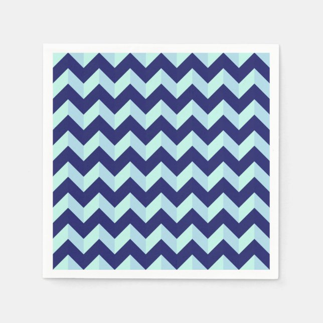 Chevron Blue Pattern Napkins (Front)