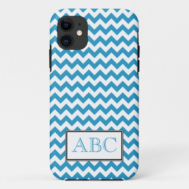 Chevron Blue & White iPhone 5 Case (Back)