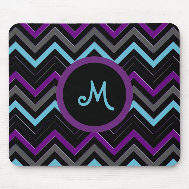 Chevron Bold Wave Mountain Top Mouse Pad (Front)