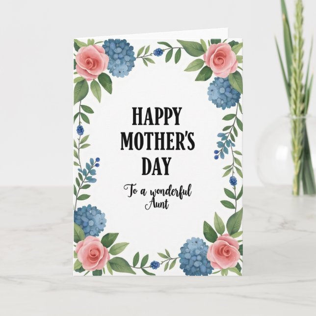 Chevron Botanical Elegant Card (Front)