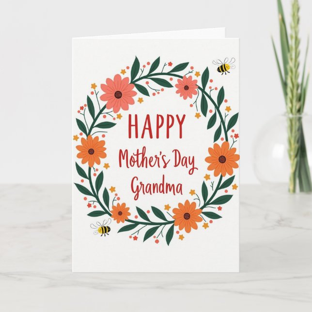 Chevron Botanical Family Card (Front)