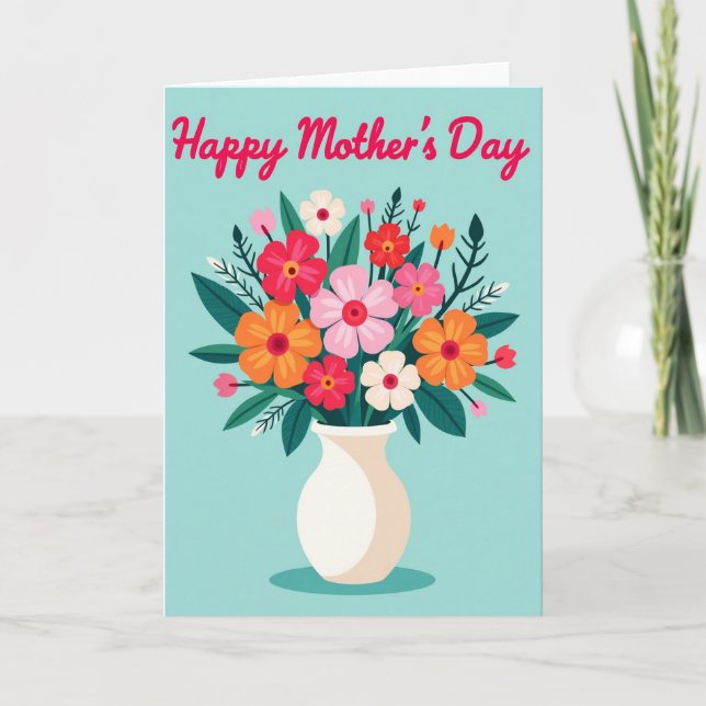Chevron Bouquet Message Card (Front)