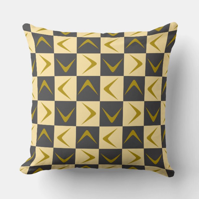 Chevron Boxes Throw Pillow (Front)