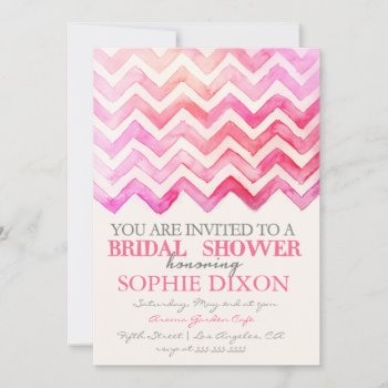 Chevron Bridal Shower Invitation by SimplyInvite at Zazzle