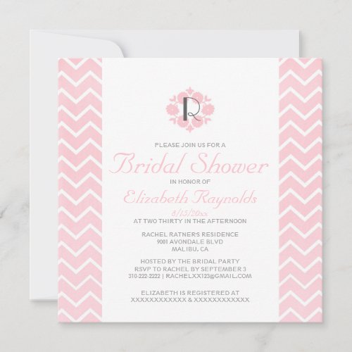 Chevron Bridal Shower Invitations