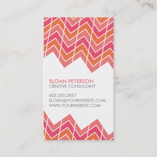 Customizable Chevron Business Card