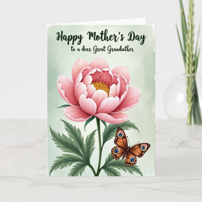 Chevron Butterfly Affection Card (Front)