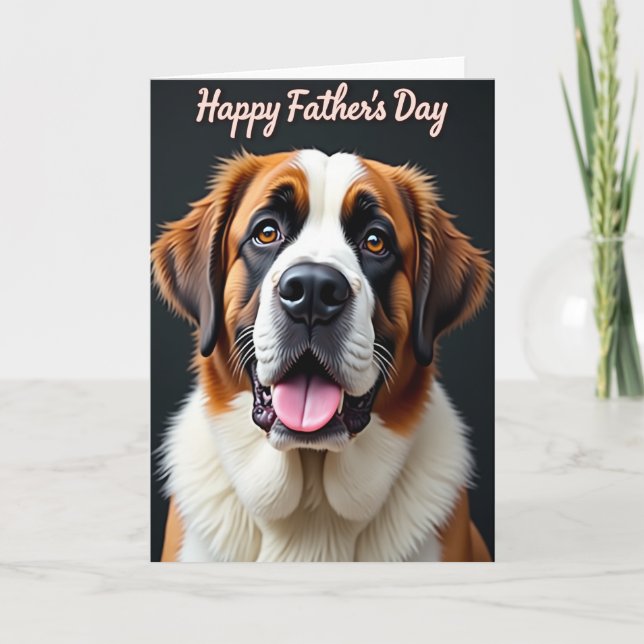 Chevron Canine Fathers Day Greet Card (Front)