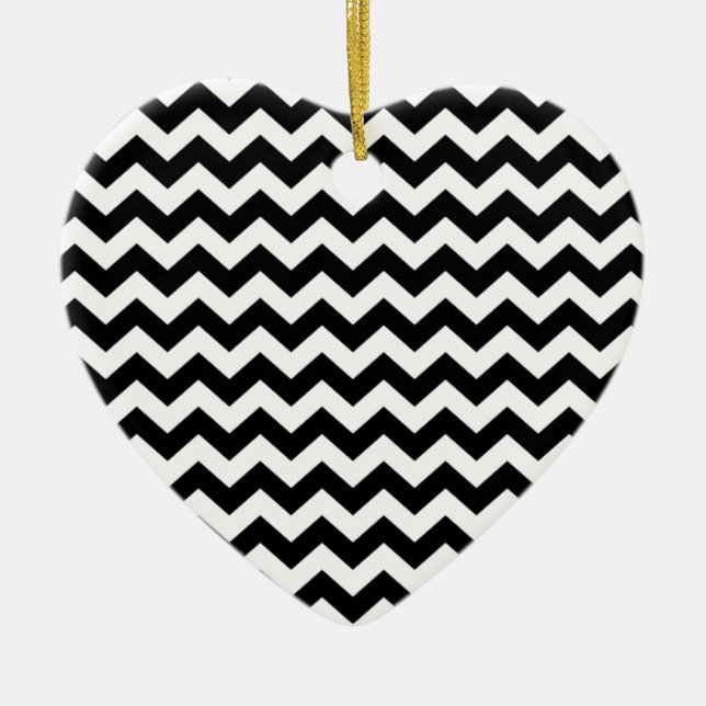Chevron Ceramic Ornament (Front)