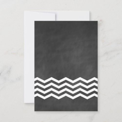 Chevron Chalkboard RSVP RSVP Card