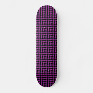 Chevron Checks Plum and Black Skateboard Deck