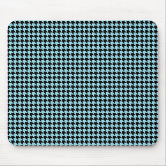 Chevron Checks Sky and Black Mouse Pad