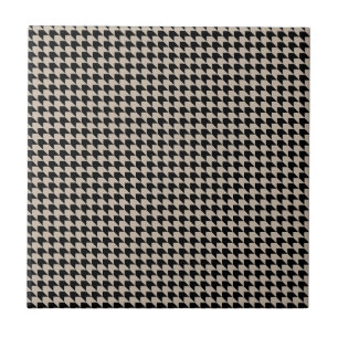 Chevron Checks Tan and Black Tile