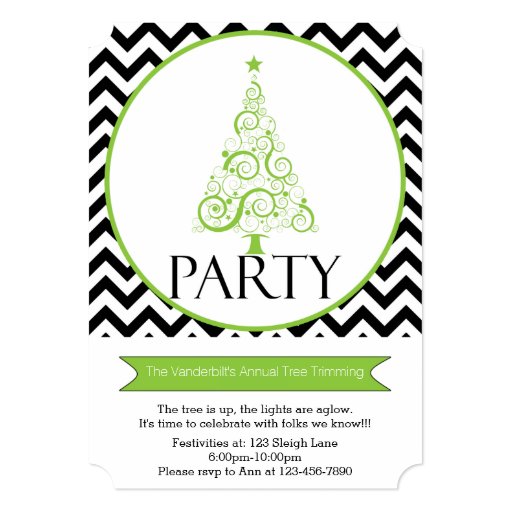 Christmas Tree Trimming Party Invitation Wording 3