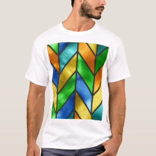 Chevron Colored Glass Texture T-Shirt
