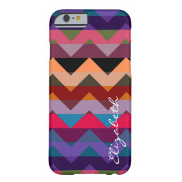 Chevron Colorful Stripes Monogram #2 Barely There iPhone 6 Case
