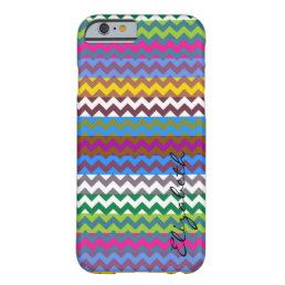 Chevron Colorful Stripes Monogram Barely There iPhone 6 Case