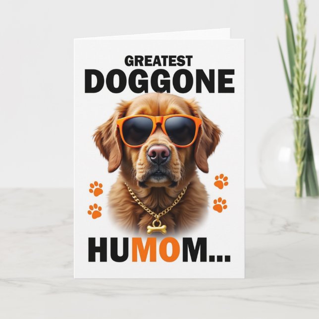 Chevron Cool Canine Portrait Card (Front)