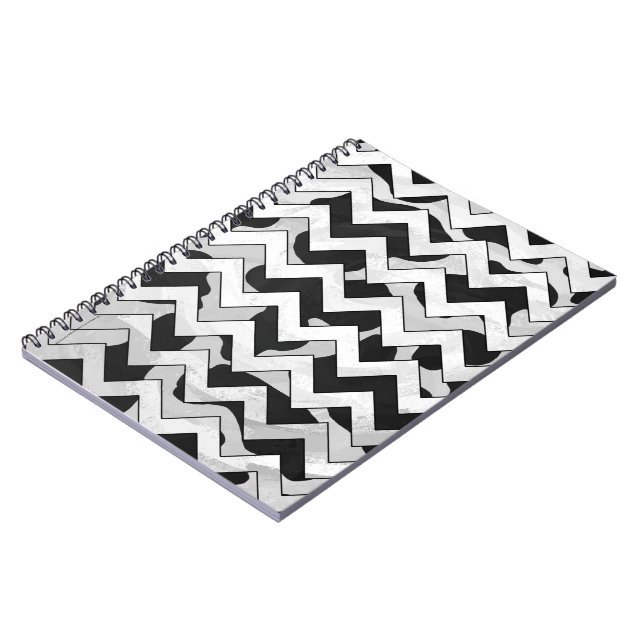 Chevron Cow Black and White Notebook (Left Side)