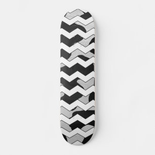 Chevron Cow Black and White Skateboard Deck