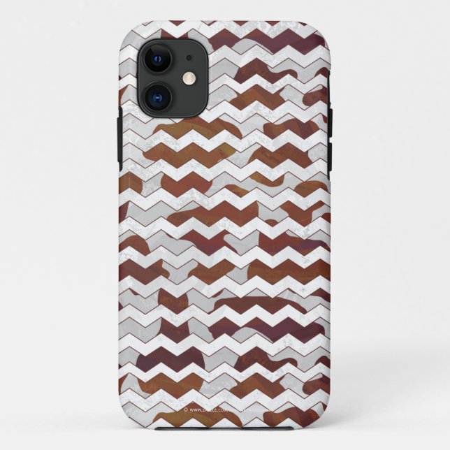 Chevron Cow Brown and White Print Case-Mate iPhone Case (Back)