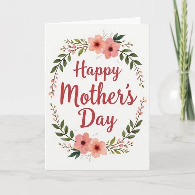 Chevron Crimson Script Love Card (Front)