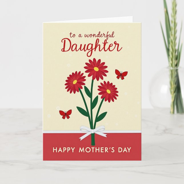 Chevron Crimson Thanks Card (Front)