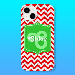Chevron Custom Monogram Chloe Case-Mate iPhone 14 Case
