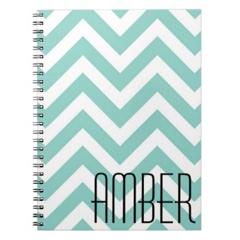 Chevron Custom Name Notebook by wrkdesigns at Zazzle