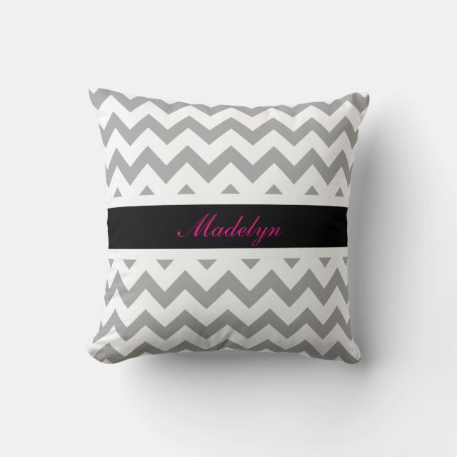 Chevron Custom Name Pillow (Front)