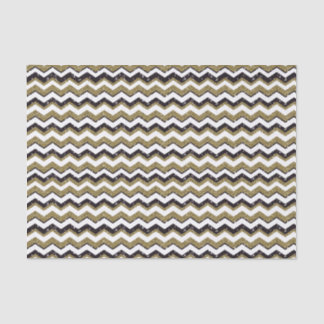 Chevron Customize Gold/Black & White Any Occasion Tissue Paper