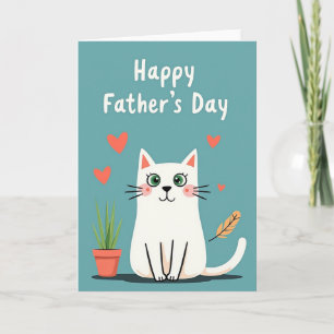 Chevron Cute Kitten Love Card