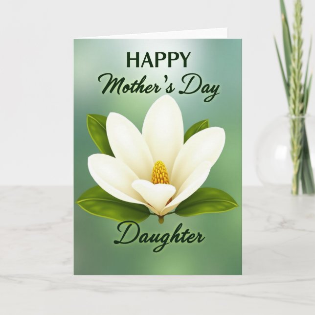 Chevron Daughter Floral Card (Front)