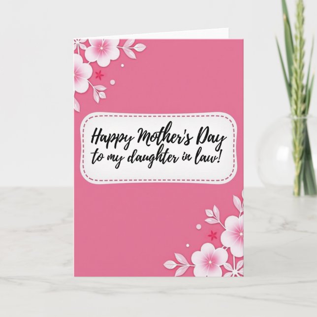 Chevron Daughter In Law Day Card (Front)