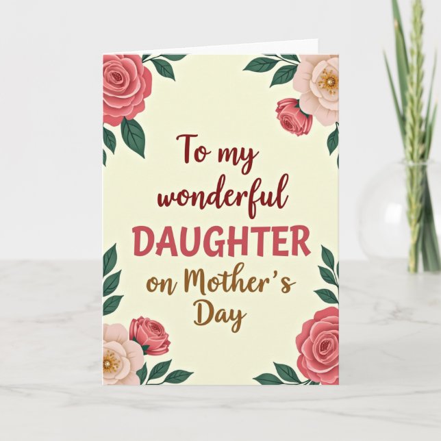 Chevron Daughters Mothers Day Card (Front)