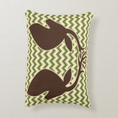 Chevron Deer Buck Camouflage Personalize Decorative Pillow (Back(Vertical))