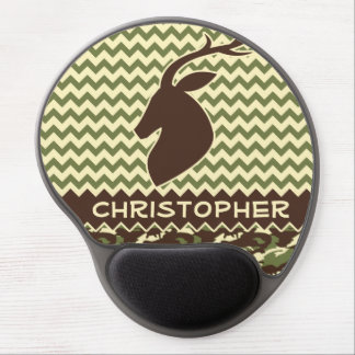 Chevron Deer Buck Camouflage Personalize Gel Mouse Pad