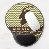 Chevron Deer Buck Camouflage Personalize Gel Mouse Pad (Left Side)